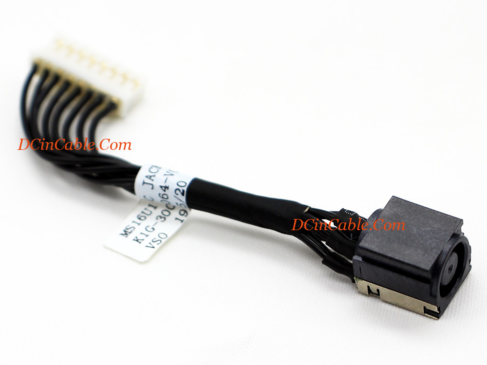(image for) Power Jack DC IN Cable for MSI GL65 Leopard 10SCSK 10SCSR 10SCXK 10SCXR 10SDK 10SDR 10SEK 10SER 10SFK 10SFKV 10SFR 10SFSK Charging Port DC-IN Connector Input Assembly - Free Shipping
